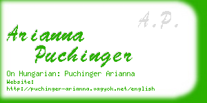 arianna puchinger business card